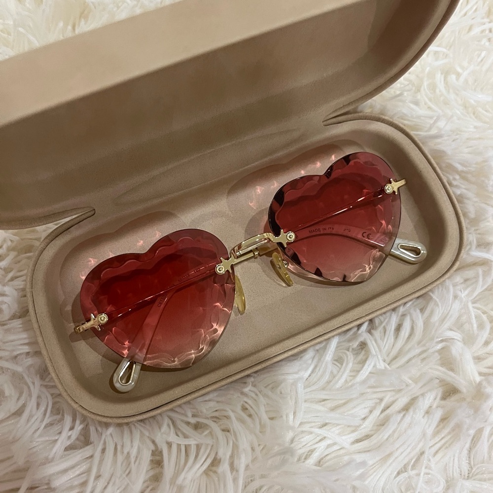 Chloe Pink Heart Sunglasses